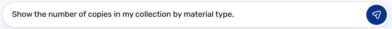 Question typed into the inquiry field.